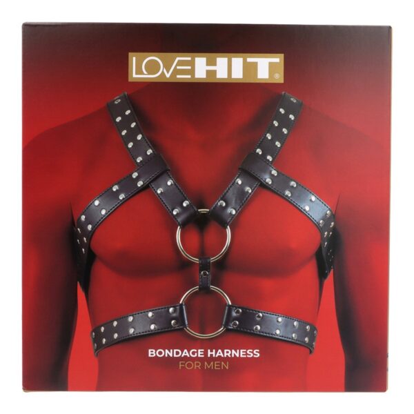 Love Hit by Virgite - Pettorale Bondage da Uomo Mod.6 - Nero