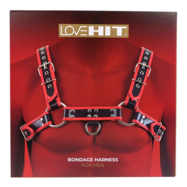 Love Hit by Virgite - Pettorale da Uomo Mod.1 - Rosso e Nero