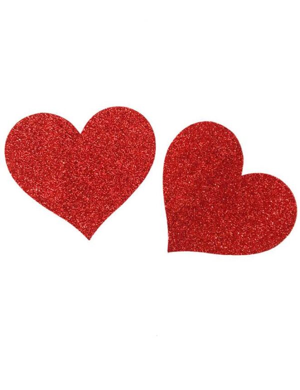 Oh Yeah - Pasties Adesivi con Glitter - Cuore Rosso