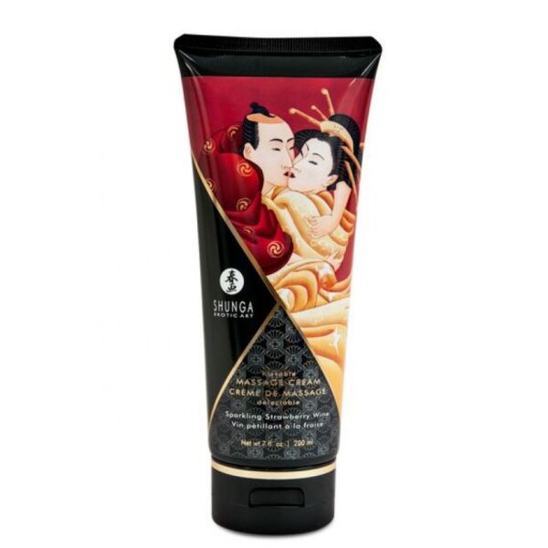 Shunga - Crema da Massaggio - Fragola e Champagne - 200 ml