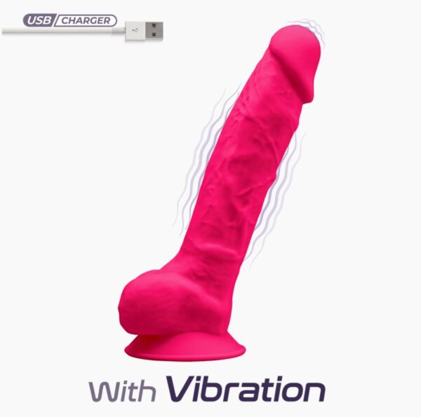 Silexd - Vibratore Premium Silicone Mod.1 8'' - Rosa