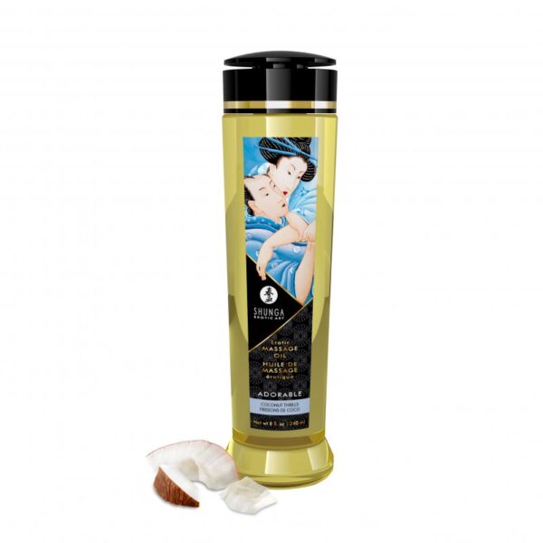 Shunga - Olio da Massaggio Adorabile - Cocco - 240 ml