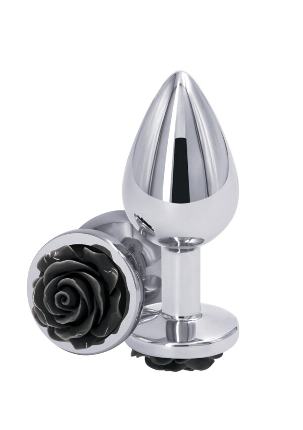 Rose Buttplug Medium Black