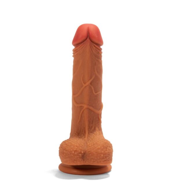 X-MEN 8.3 inch Double Layer Silicone Dildo Brown