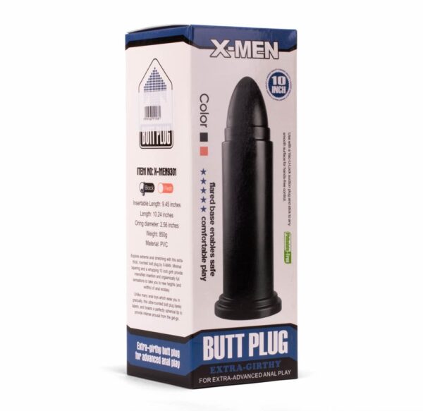 X-MEN 10 Butt Plug Black