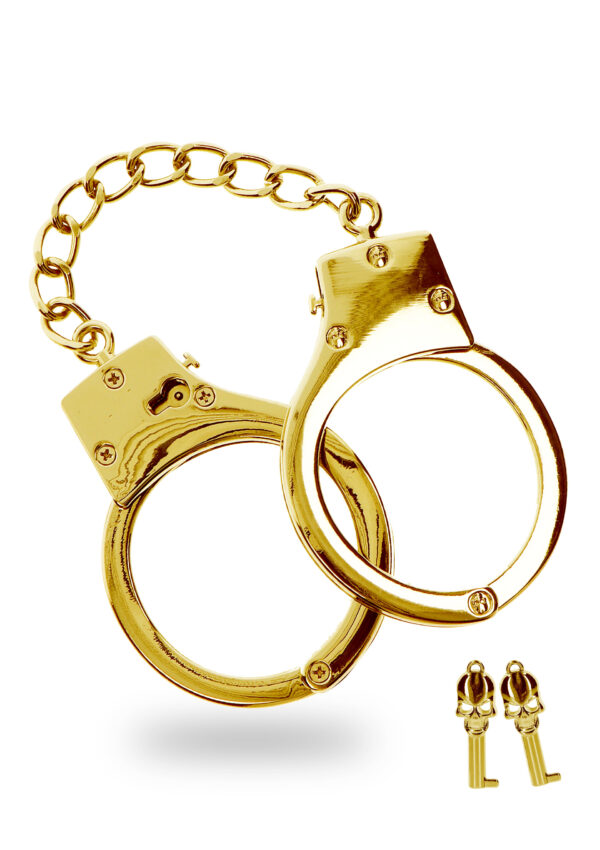 Gold Plated BDSM Handcuffs Gold