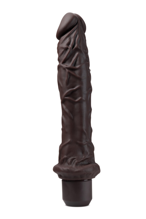 DR. SKIN SILICONE DR. RICHARD 9 INCH VIBRATING DILDO BROWN