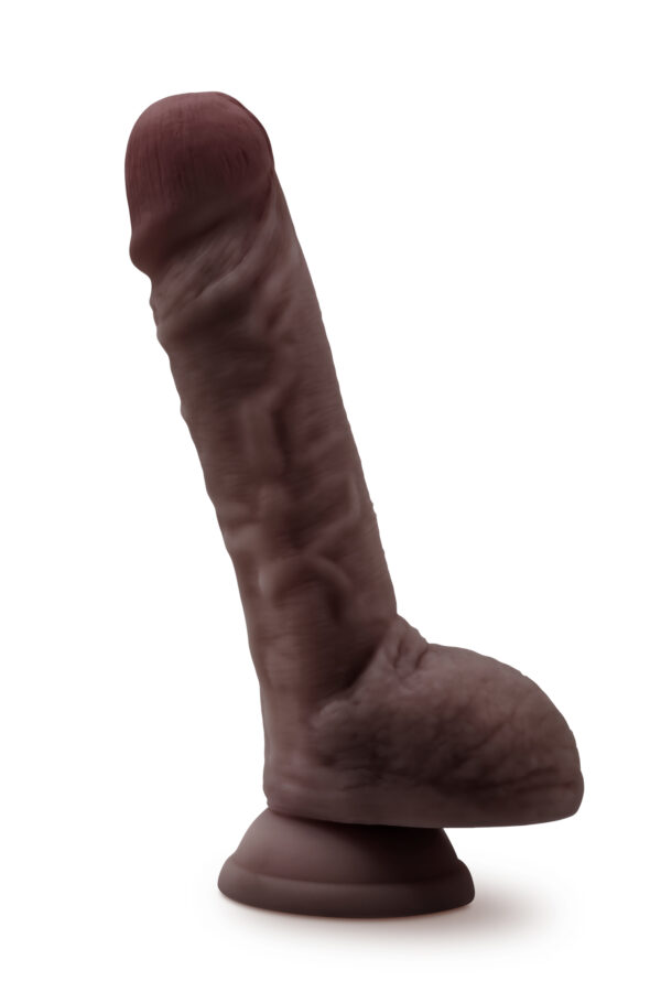 DR. SKIN SILICONE DR. MASON 9 INCH DILDO WITH SUCTION CUP CHOCOLATE