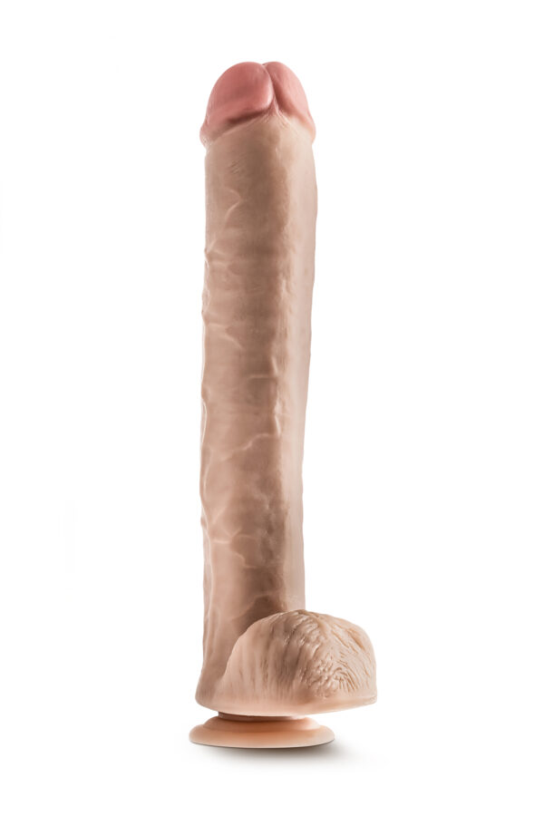 DR. SKIN DR. MICHAEL 14 INCH DILDO WITH BALLS BEIGE