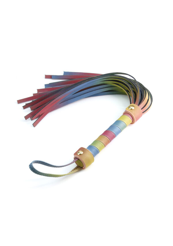 Spectra Bondage Flogger Rainbow