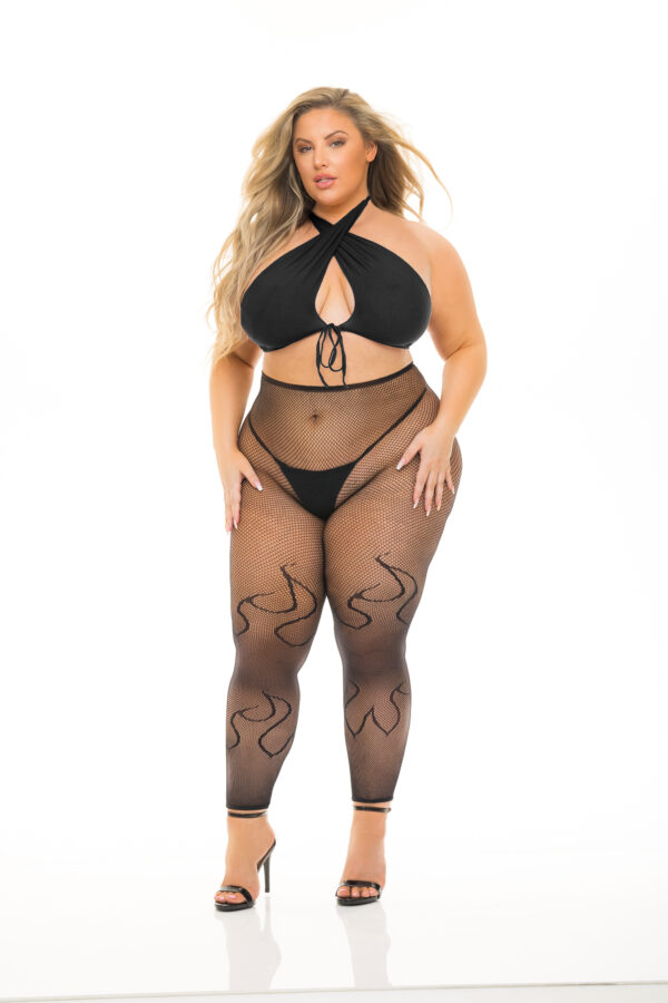 GIVES YOU HELL 3PC SET BLACK, PLUS SIZE