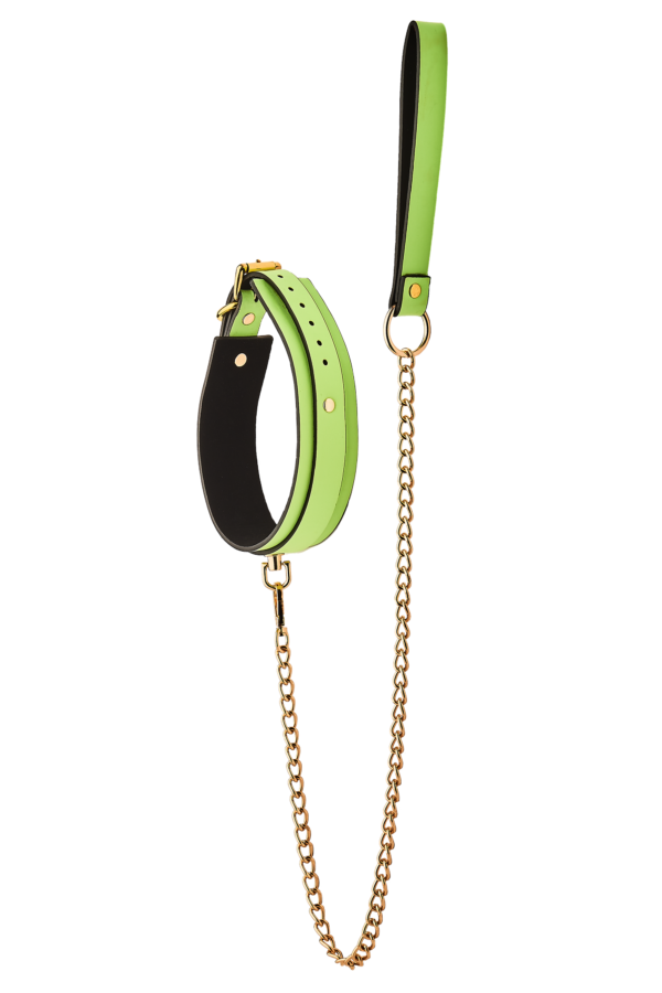 RADIANT COLLAR AND LEASH GLOW IN THE DARK GREEN