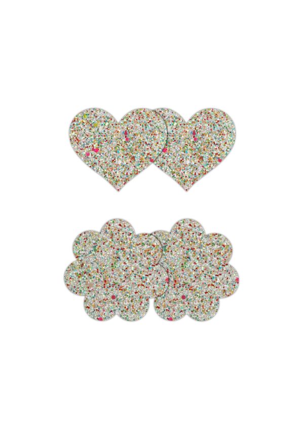 Pasties Heart & Flower 2 Pair Multicolor