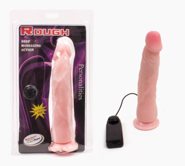 Rough Vibrator with suction cup Flesh