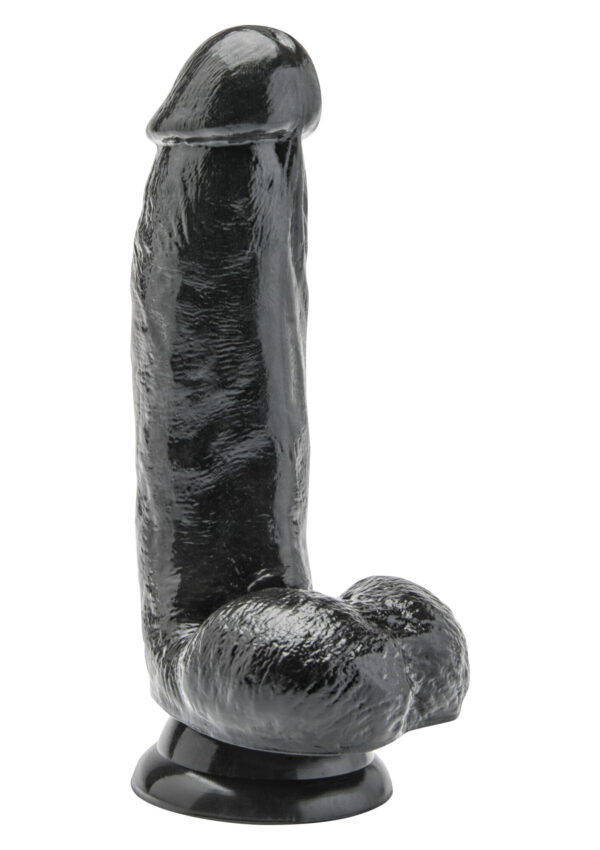 Dildo 6 Inch With Balls Black