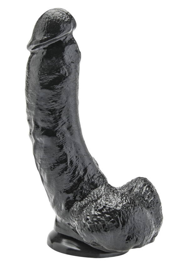 Dildo 8 Inch With Balls Black