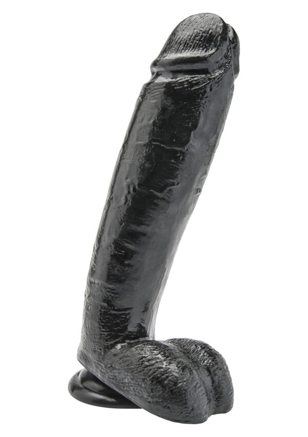 Dildo 10 Inch With Balls Black