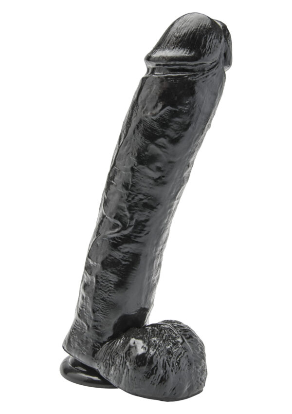 Dildo 11 Inch With Balls Black