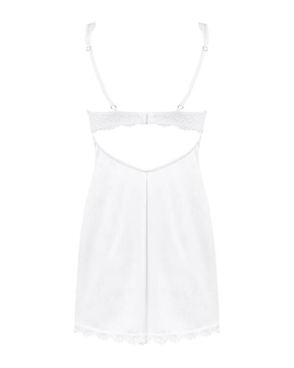 Amor Blanco underwire chemise & thong white   S/M