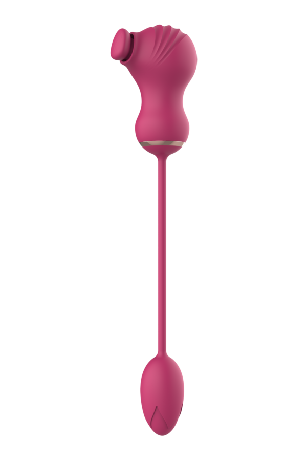 ESSENTIALS FLEXIBLE DUAL STIMULATOR AND VIBRATING EGG PINK