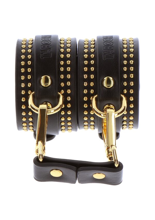 Studded Ankle Cuffs Set Black