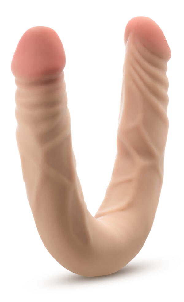 DR. SKIN PLUS 14” POSABLE DOUBLE DONG BEIGE