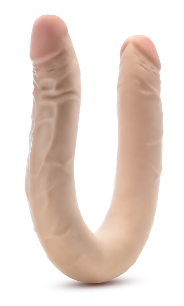 DR. SKIN PLUS 16.5” POSABLE DOUBLE DONG BEIGE