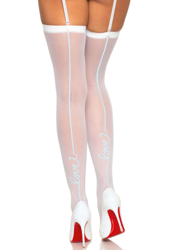 True love backseam stockings White