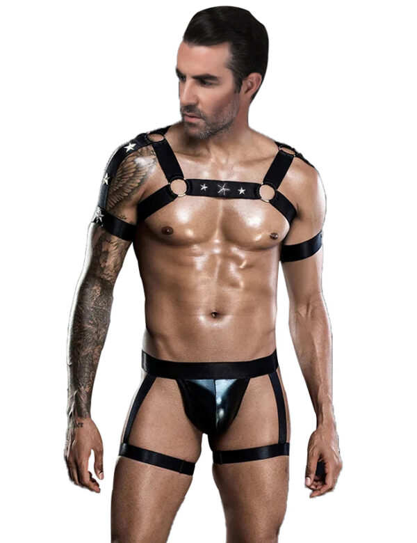 Oh Yeah - Harness Uomo in Ecopelle con Stelle