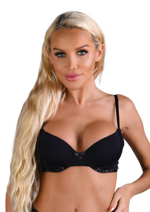 Push-up Bra Lace w Racerback Black