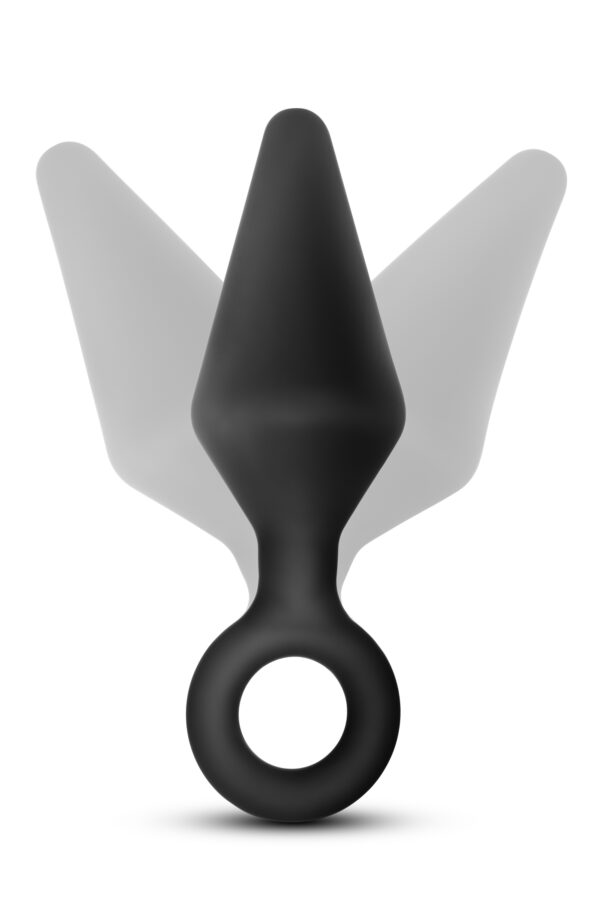 ANAL ADVENTURES PLATINUM SILICONE LOOP PLUG MEDIUM BLACK