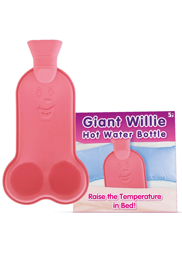 Giant Willie Hot Water Bottle Pink