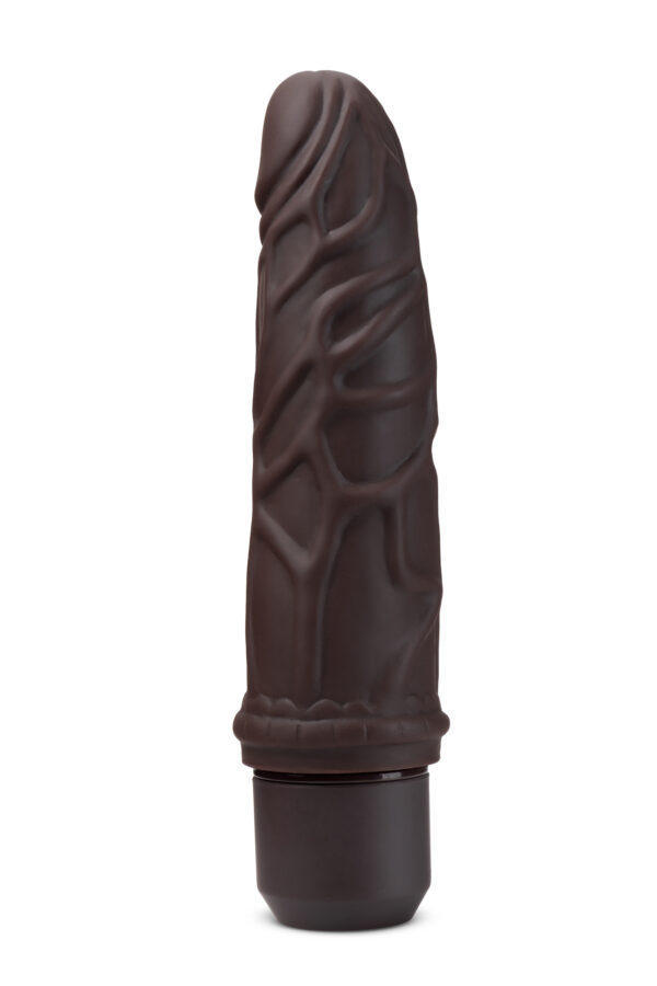 DR. SKIN SILICONE DR. ROBERT 7 INCH VIBRATING DILDO BROWN