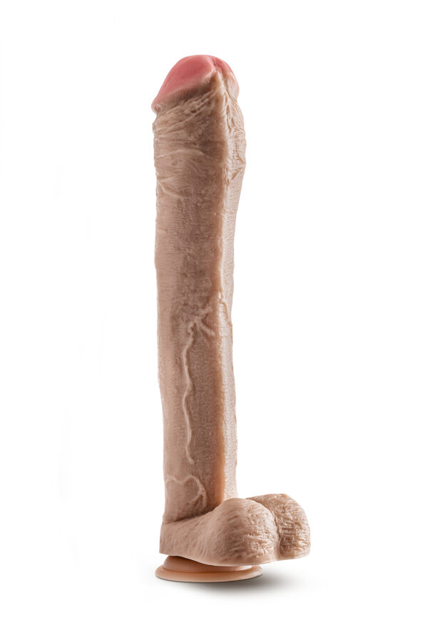 DR. SKIN MR. ED 13 INCH DILDO WITH BALLS BEIGE