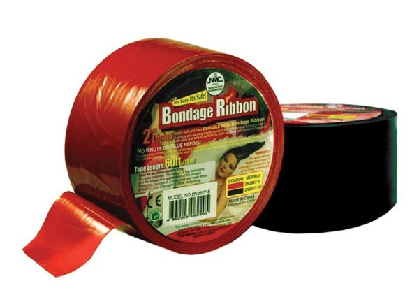 BONDAGE RIBBON 5CM/18MTR BLACK