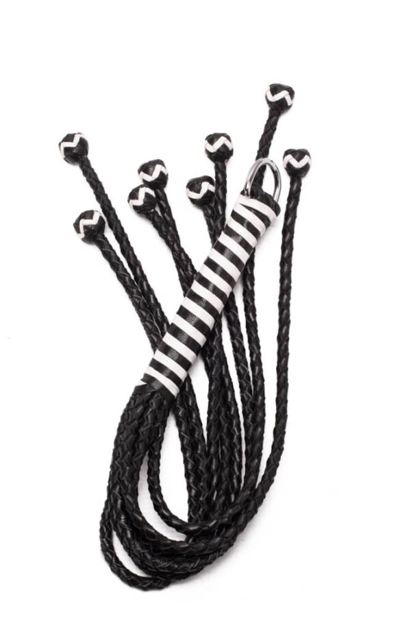 8 tail polish leather flogger 22