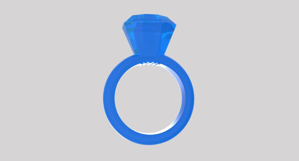 SAMPLE Diamond Cock Ring-Blue